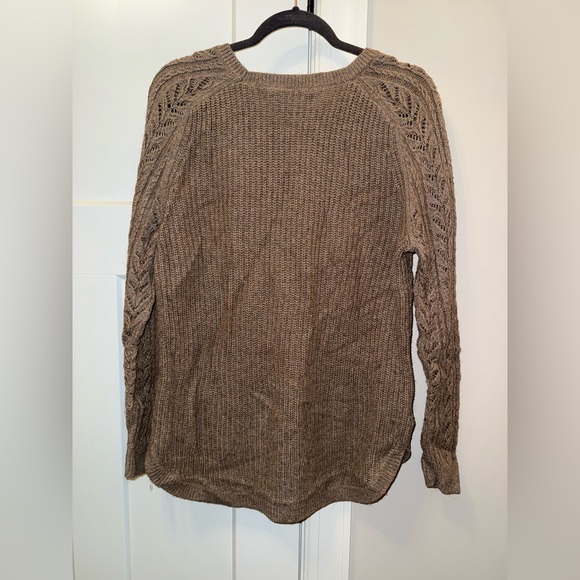 LOFT Khaki Textured Knit Sweater - Picture 2 of 3